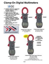 Thumbnail of document Data Sheet - HHM598 Clamp-On Digital Multimeters